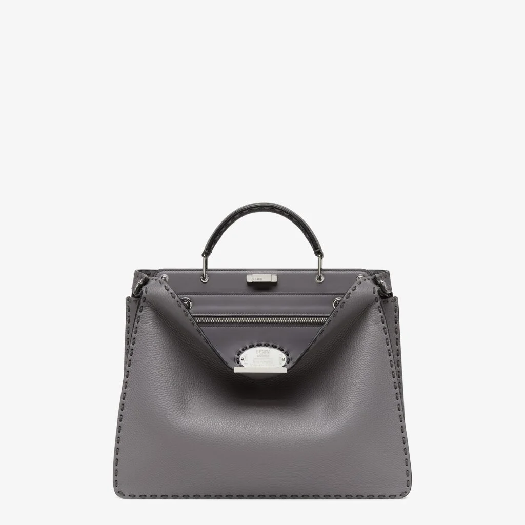 Fendi Peekaboo ISeeU Medium Selleria — Gray Cuoio Romano (Men)