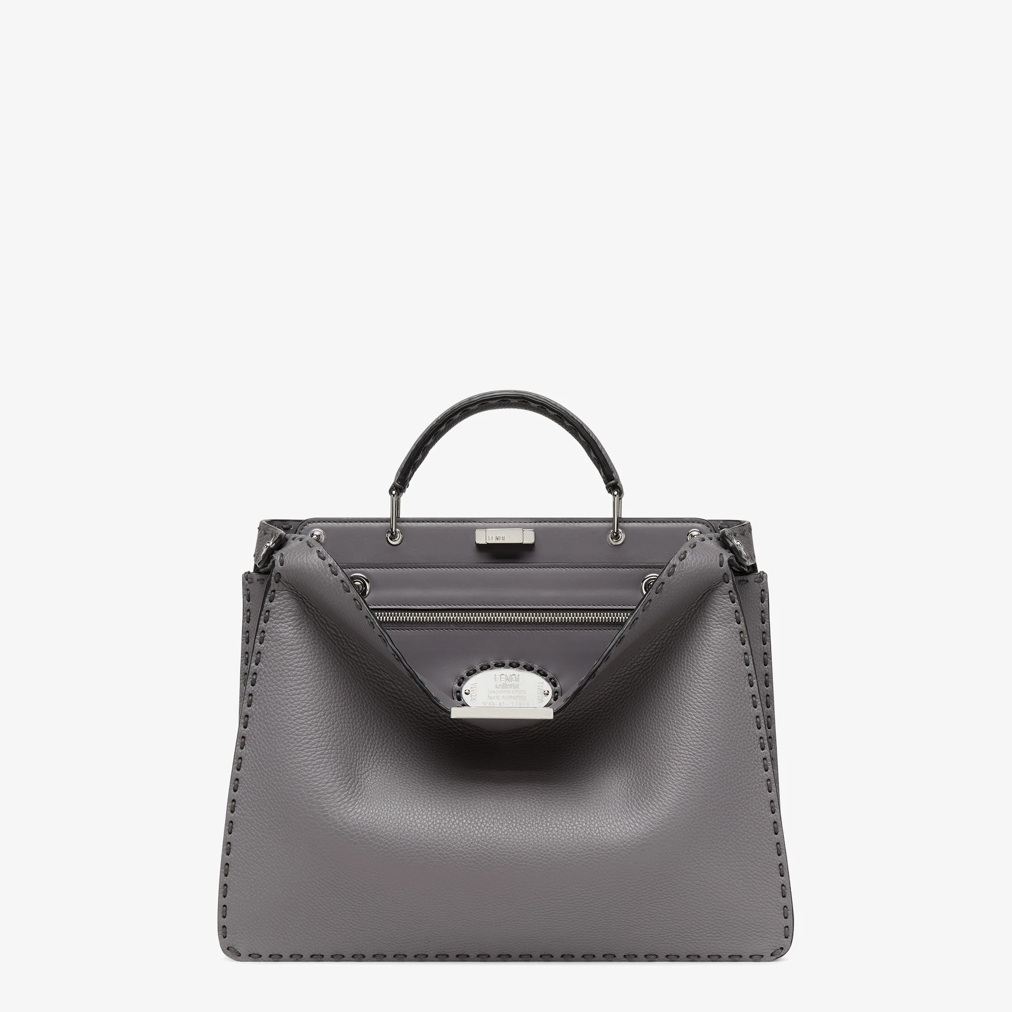 Fendi Peekaboo ISeeU Medium Selleria — Gray Cuoio Romano (Men)