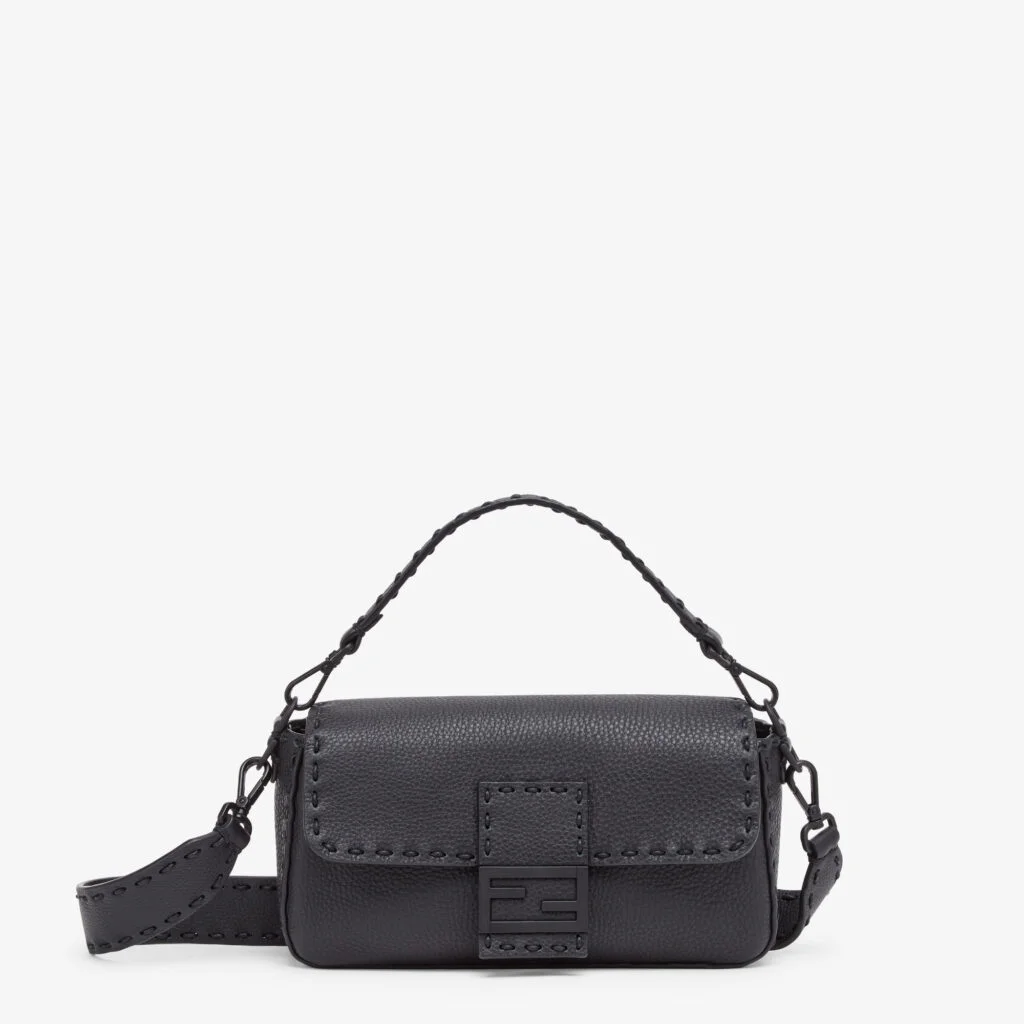 Fendi Regular Baguette Selleria — Black Cuoio Romano (Men)