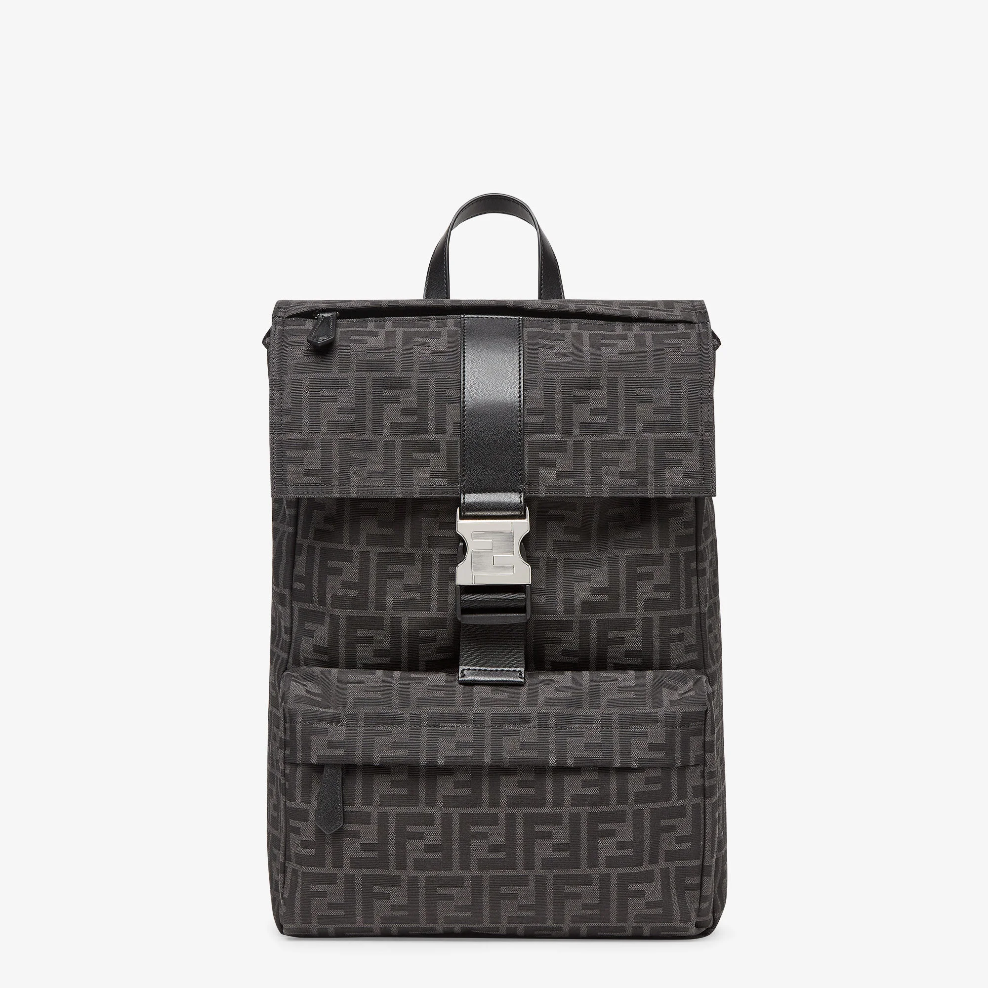 Fendi Fendiness Medium Backpack — Black FF Jacquard (Men)