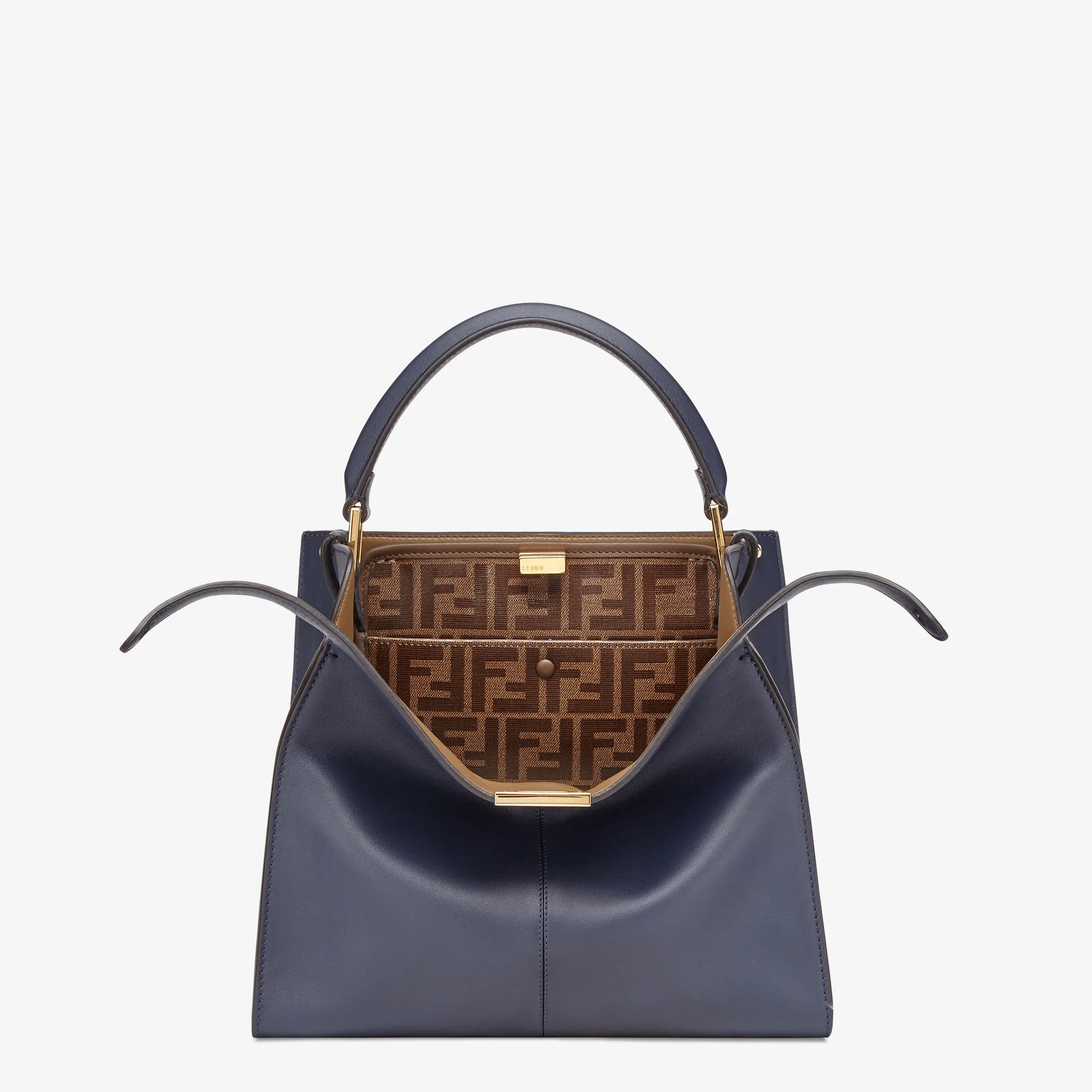 Fendi Peekaboo X-Lite Medium — Midnight Blue Leather