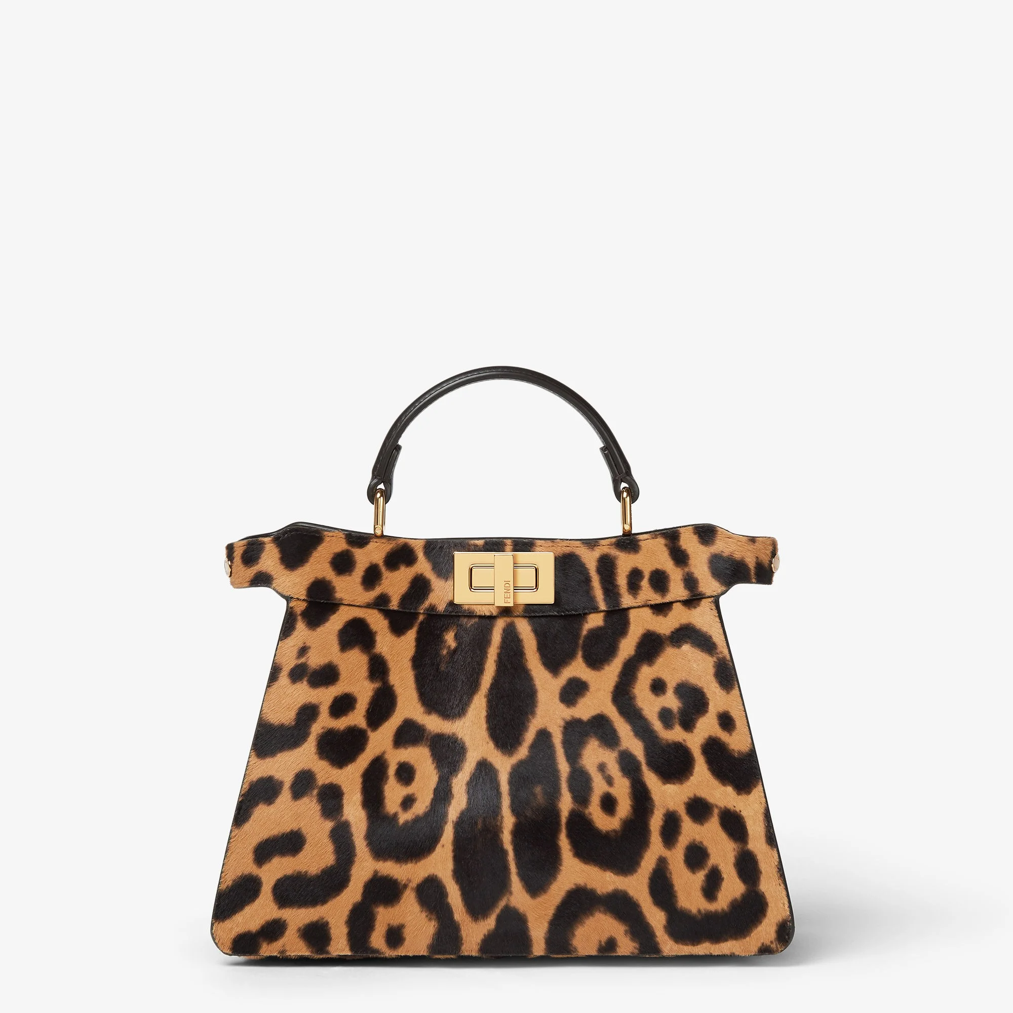 Fendi Peekaboo ISeeU Small — Dark Brown Calfskin with Cavallino Lining
