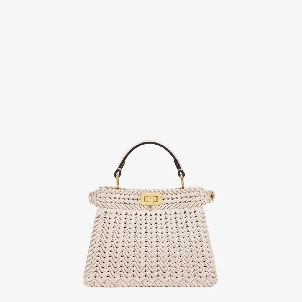 Fendi Peekaboo ISeeU Petite — Camellia Interlace Leather