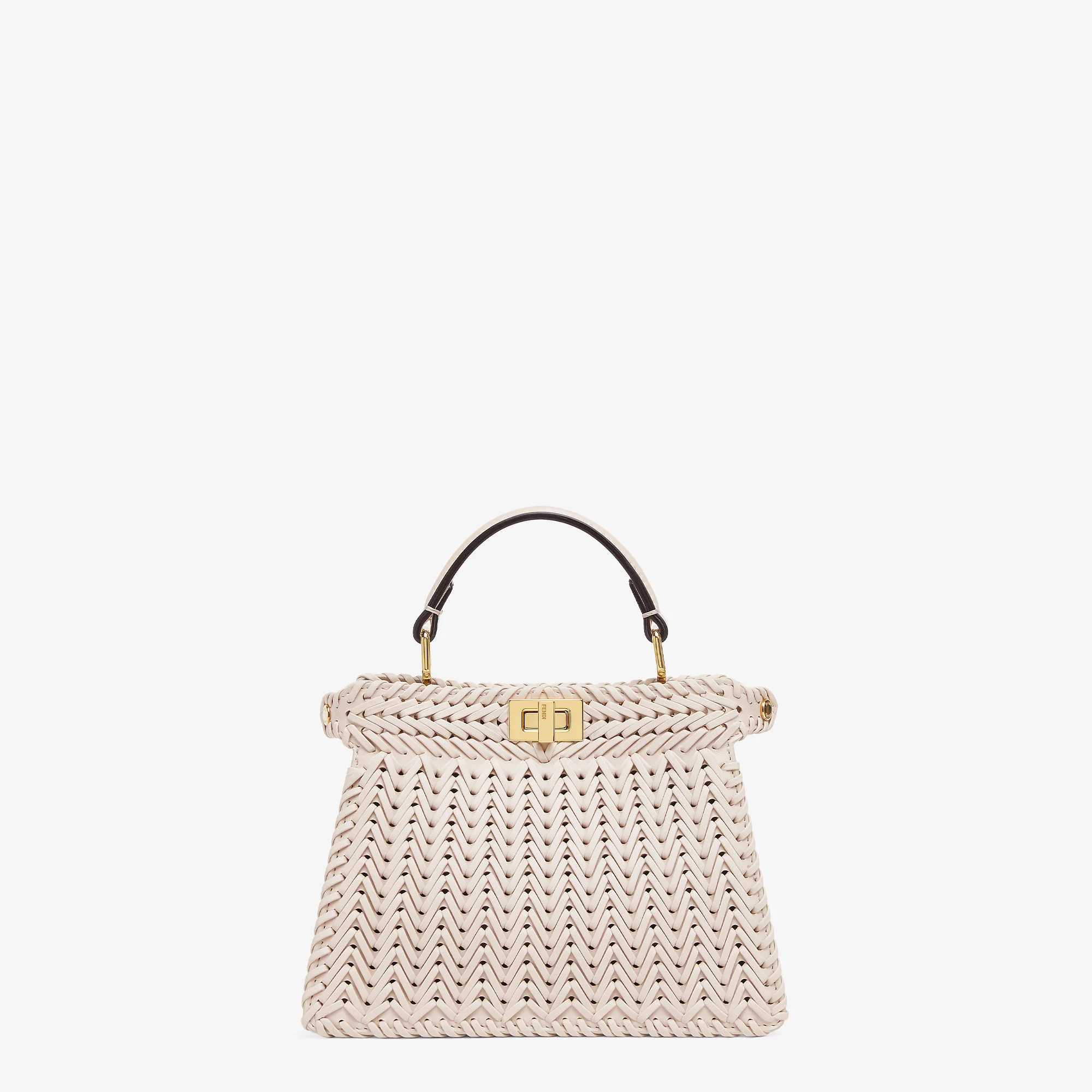 Fendi Peekaboo ISeeU Petite — Camellia Interlace Leather