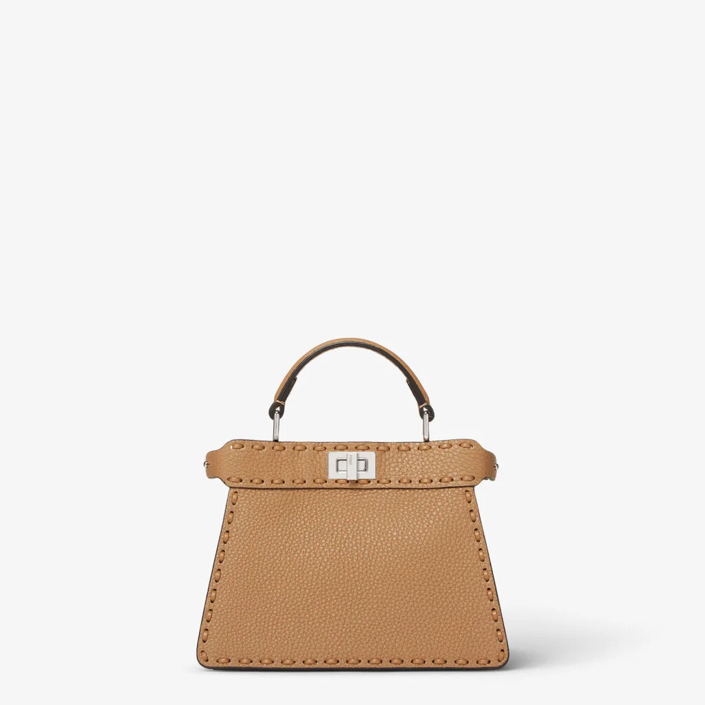Fendi Peekaboo ISeeU Petite — Cappuccino Selleria