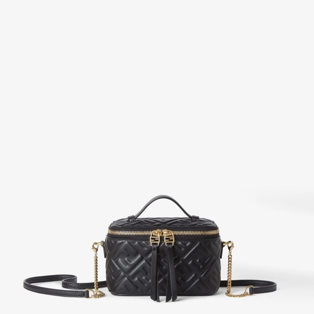 Fendi Vanity — Black Nappa Leather with FF Motif