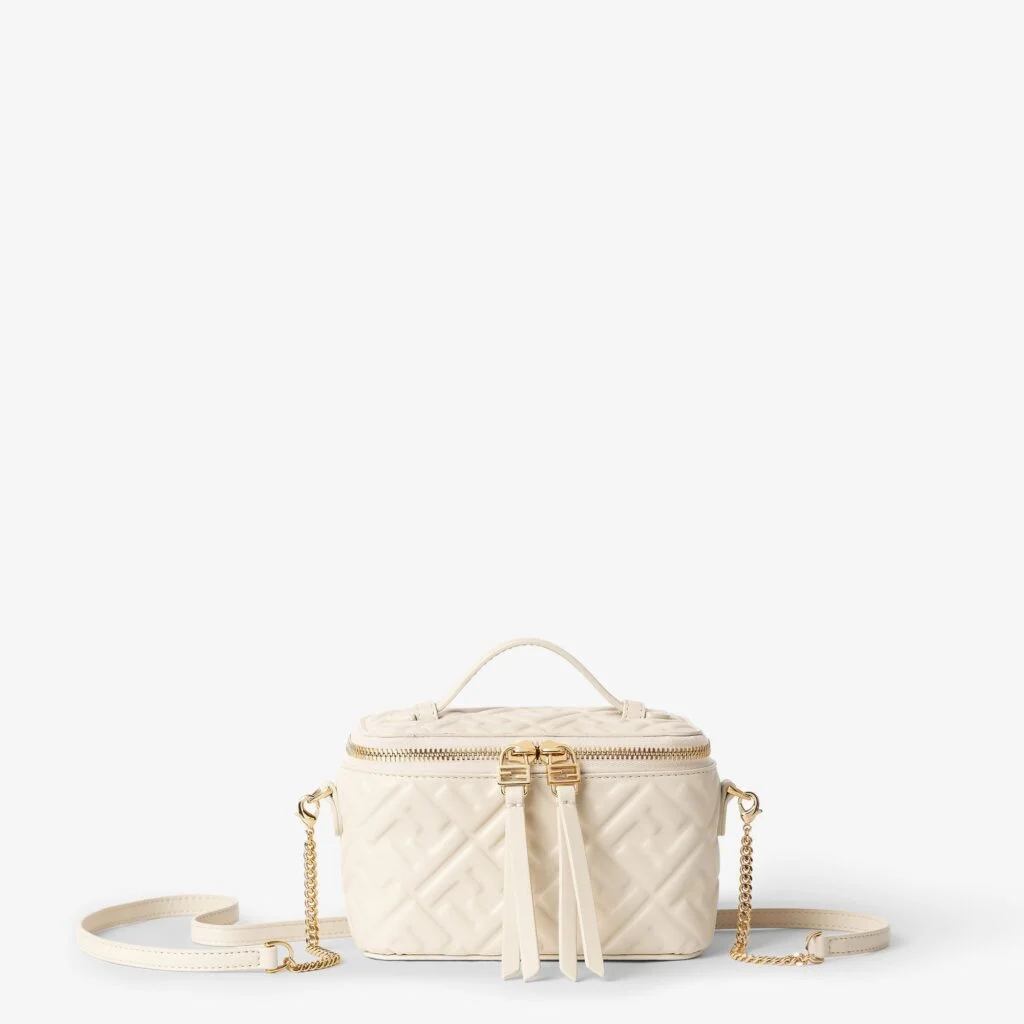 Fendi Vanity — Camellia White Nappa Leather with FF Motif