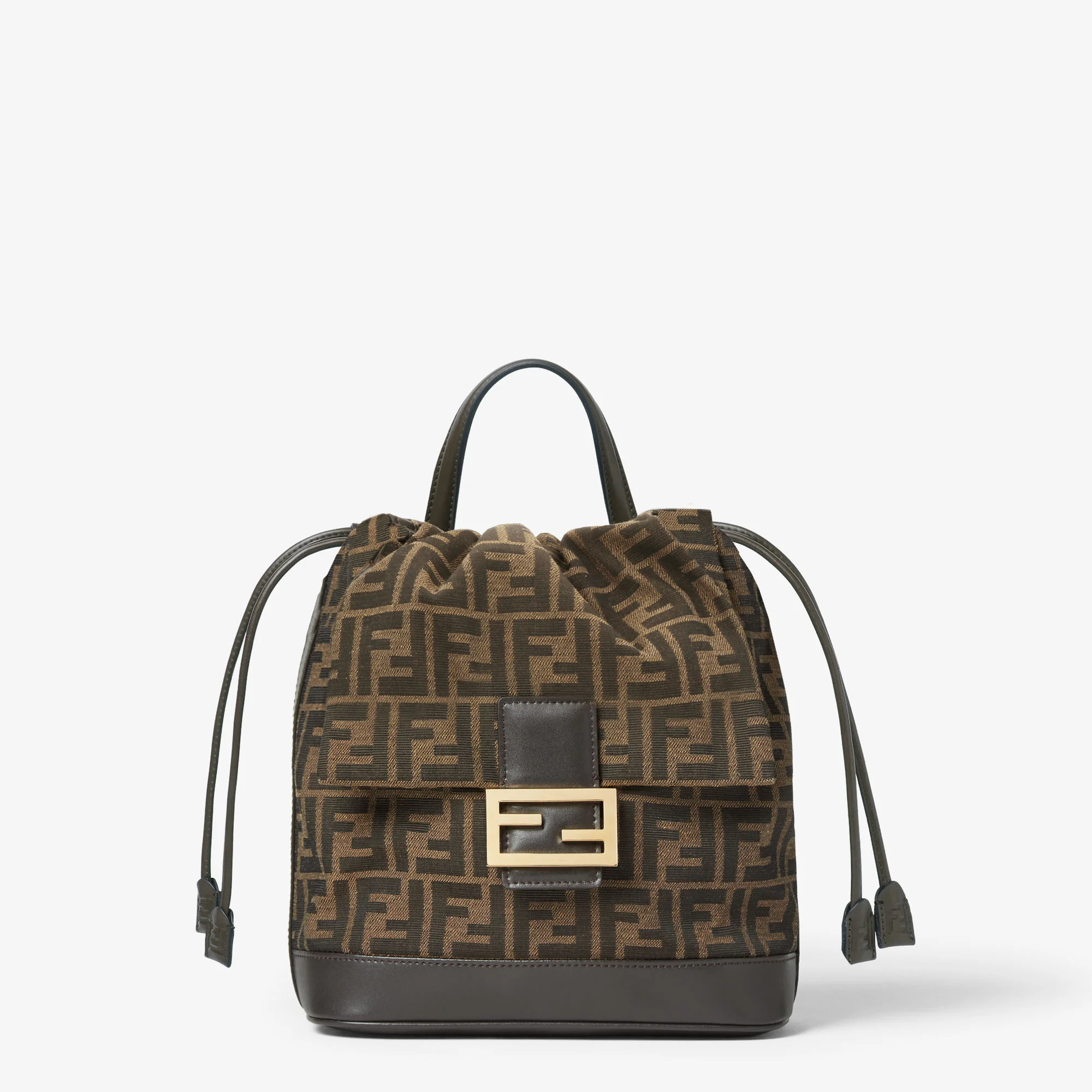 Fendi Backpack — Brown FF Jacquard Fabric with FF Clasp